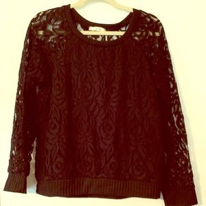 Lace long sleeve sweater